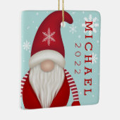 キュートスノーフレーククリスマス格言セラミックオーナメント セラミックオーナメント (右)