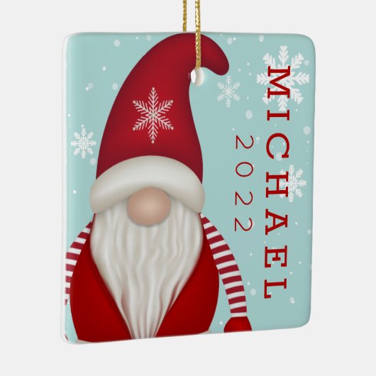 キュートスノーフレーククリスマス格言セラミックオーナメント セラミックオーナメント (右)