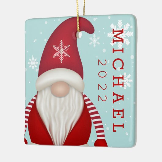 キュートスノーフレーククリスマス格言セラミックオーナメント セラミックオーナメント (左)