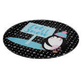 キュートスノーフレーク白黒ペンギン カッティングボード (角)