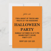 キュートスパイダーおもしろい不気味ハローウィンパーティホリデー 招待状 (裏面)