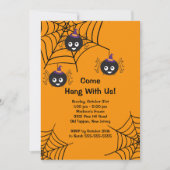 キュートスパイダーズハローウィンパーティ招待状 招待状 (正面)