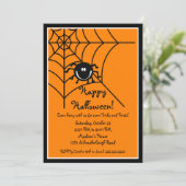 キュートスパイダーハローウィンパーティ招待状 招待状 (スタンド正面)