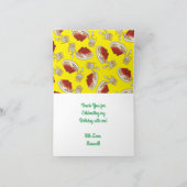 キュートスパゲッティ子供の誕生日パーティーかわいい カード (内部)