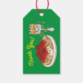 キュートスパゲッティ子供の誕生日パーティーかわいい ギフトタグ (正面)