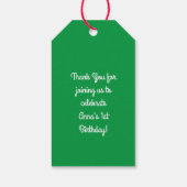 キュートスパゲッティ子供の誕生日パーティーかわいい ギフトタグ (裏面)