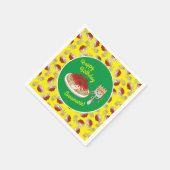 キュートスパゲッティ子供の誕生日パーティーかわいい スタンダードカクテルナプキン (角)