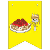 キュートスパゲッティ子供の誕生日パーティーかわいい バンティングフラッグ (第1の旗)