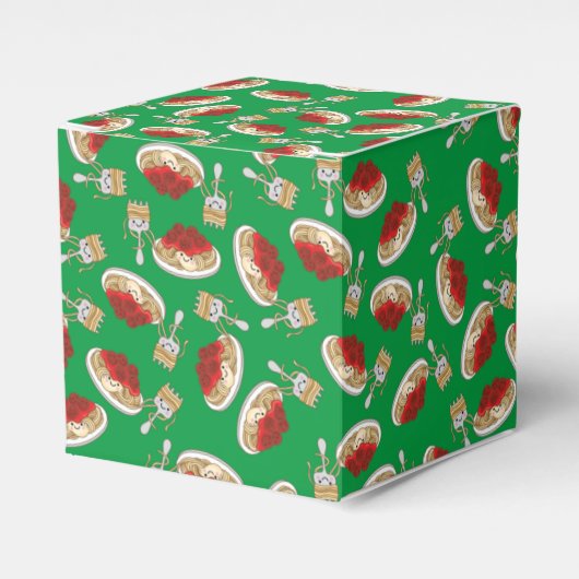 キュートスパゲッティ子供の誕生日パーティーかわいい フェイバーボックス (正面サイド)