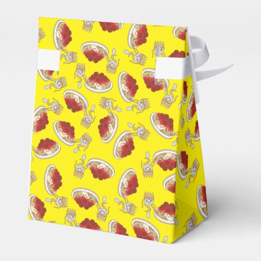 キュートスパゲッティ子供の誕生日パーティーかわいい フェイバーボックス (裏面サイド)