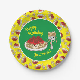 キュートスパゲッティ子供の誕生日パーティーかわいい ペーパープレート