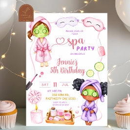 キュートスパパーティー女子の誕生日 招待状