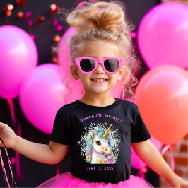 キュートスパークルマジカルユニコーン誕生日 Tシャツ