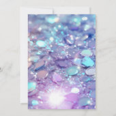 キュートスパークルマーメイド誕生日招待状 招待状 (裏面)