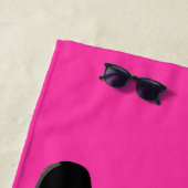 キュートスパーソナライズされたマイルパンダベア顔 ビーチタオル (インサイチュ)