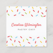 キュートスプリンクルズベーカリーデザートケータリングパティシエ スクエア名刺 (正面)