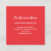 キュートスプリンクルズベーカリーデザートケータリングパティシエ スクエア名刺 (裏面)