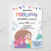 キュートスプールパーティーボーイガール誕生日招待状 招待状 (正面)