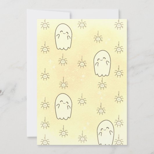 キュートスポオクタキュラハローウィンパーティ招待状 招待状 (裏面)