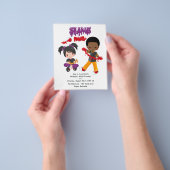 キュートスライムパーティー誕生日招待状 チラシ (手)