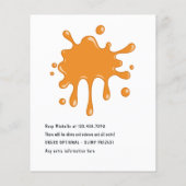 キュートスライムパーティー誕生日招待状 チラシ (裏面)