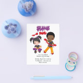 キュートスライムパーティー誕生日招待状 チラシ (シングル)