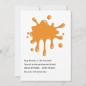 キュートスライムパーティー誕生日 招待状 (裏面)