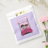 キュートスランバーパーティー誕生日ブラックガールパープル フェイバーバッグ (封をした状態)