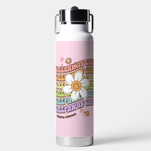 キュートスリーパパーソナライズされたウェイキャンプ ウォーターボトル (正面)