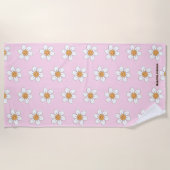 キュートスリーパパーソナライズされたウェイキャンプ ビーチタオル (正面)