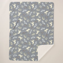 キュートスリーピングドッグスプリントオンシェルパブランケット シェルパブランケット