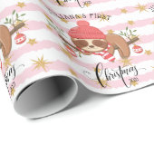 キュートスリーピースロッスベビー初めてのクリスマス ラッピングペーパー (ロールコーナー)