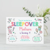 キュートスリープバースランバーパーティー誕生日 招待状 (スタンド正面)