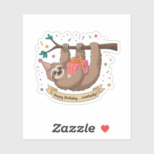 キュートスロおもしろいースハッピーバースデー シール (シート)