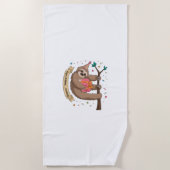 キュートスロおもしろいースハッピーバースデー ビーチタオル (正面)