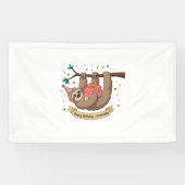 キュートスロおもしろいースハッピーバースデー 横断幕 (横)