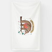 キュートスロおもしろいースハッピーバースデー 横断幕 (縦)