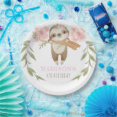 キュートスロスガールパーソナライズされた誕生日 ペーパープレート (パーティー)