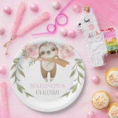 キュートスロスガールパーソナライズされた誕生日 ペーパープレート (パーティー)