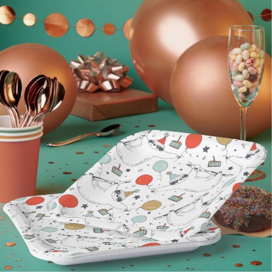 キュートスロス誕生日紙プレート ペーパープレート (複数)