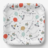 キュートスロス誕生日紙プレート ペーパープレート (正面)