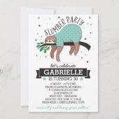 キュートスロッスアダルトスランバーパーティの招待状 招待状 (正面)