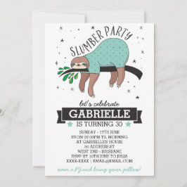 キュートスロッスアダルトスランバーパーティの招待状 招待状