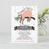 キュートスロッスアダルトスランバーパーティの招待状 招待状 (スタンド正面)