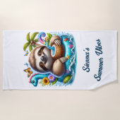 キュートスロッスサマーバケーションビーチタオル ビーチタオル (正面)