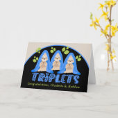 キュートスロッススリーボーイズ新トリプレットベビー カード (黄色い花)