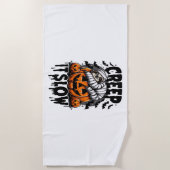 キュートスロッスハッピーハローウィン ビーチタオル (正面)