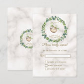 キュートスロッセユーカリリースベビーシャワー 出欠カード (正面/裏面)