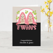 キュートスロッツガールズニューツインベビー カード (黄色い花)