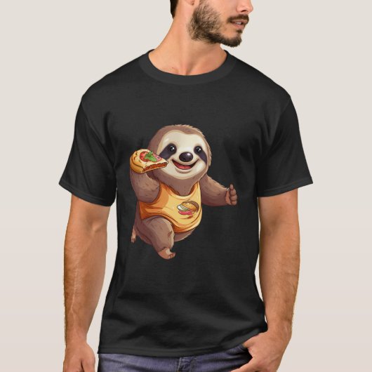 キュートスロッツジョガージョギングピザスライス Tシャツ (正面)